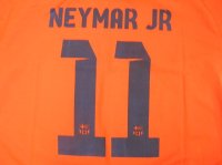 子供用 K134 バルセロナAWAY NEYMAR JR*11 ネイマール 2015 オレンジ ゲームシャツ パンツ付