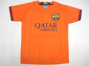 画像2: 子供用 K134 バルセロナAWAY A.INIESTA*8 イニエスタ 2015 オレンジ ゲームシャツ パンツ付