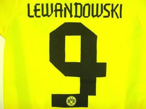 画像1: 大人用 A017 ボルシア ドルトムントHOME LEWANDOWSKI*9 レヴァンドフスキ 黄 2015 ゲームシャツ パンツ付 /サッカー/オーダーメイド/ネーム作成/通販/キッズ/ジュニア/子供用/大人用/オリジナル