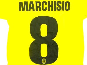 画像1: 子供用 K136 ユベントスAWAY MARCHISIO*8 マルキジオ 黄 2014 ゲームシャツ パンツ付 /サッカー/オーダーメイド/ネーム作成/通販/キッズ/ジュニア/子供用/大人用/オリジナル