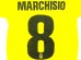 画像1: 子供用 K136 ユベントスAWAY MARCHISIO*8 マルキジオ 黄 2014 ゲームシャツ パンツ付 /サッカー/オーダーメイド/ネーム作成/通販/キッズ/ジュニア/子供用/大人用/オリジナル (1)