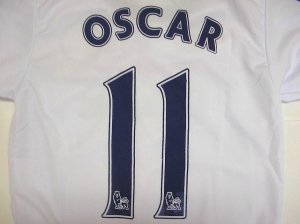 画像1: 子供用 K021 チェルシーAWAY OSCAR*11 オスカル 白赤青 14SUM  ゲームシャツ パンツ付 /サッカー/オーダーメイド/ネーム作成/通販/キッズ/ジュニア/子供用/大人用/オリジナル