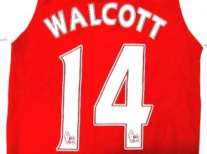 画像1: 子供用 K006 アーセナルHOME WALCOTT*14 ワルコット 赤 16 ゲームシャツ パンツ付 /サッカー/オーダーメイド/ネーム作成/通販/キッズ/ジュニア/子供用/大人用/オリジナル