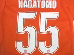 画像1: 大人用 A037 インテルAWAY NAGATOMO*55 長友 オレンジ ゲームシャツ パンツ付 /サッカー/オーダーメイド/ネーム作成/通販/キッズ/ジュニア/子供用/大人用/オリジナル