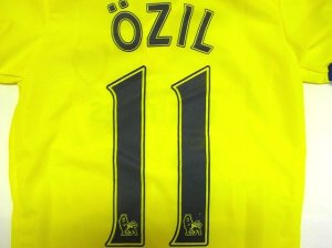 画像1: 子供用 K019 アーセナルAWAY OZIL*11 エジル 黄 2014 ゲームシャツ パンツ付 /サッカー/オーダーメイド/ネーム作成/通販/キッズ/ジュニア/子供用/大人用/オリジナル