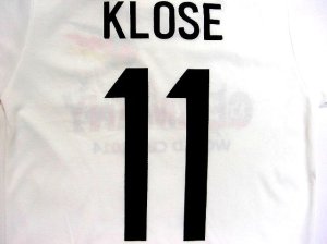 画像1: 子供用 K031 ドイツHOME KLOSE*11 クローゼ 2014 白 ゲームシャツ パンツ付 /サッカー/オーダーメイド/ネーム作成/通販/キッズ/ジュニア/子供用/大人用/オリジナル