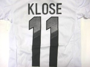 画像1: 子供用 K031 ドイツHOME KLOSE*11 クローゼ 白 2012 ゲームシャツ パンツ付 /サッカー/オーダーメイド/ネーム作成/通販/キッズ/ジュニア/子供用/大人用/オリジナル