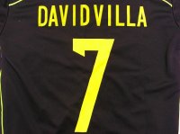 子供用 K122 スペインAWAY DAVID VILLA*7 ダビド ビシャ 2014 黒 ゲームシャツ パンツ付 /サッカー/オーダーメイド/ネーム作成/通販/キッズ/ジュニア/子供用/大人用/オリジナル