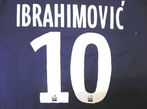 画像1: 子供用 K072 パリサンジェルマンHOME IBRAHIMOVIC*10 イブラヒモビッチ 2014 紺 ゲームシャツ パンツ付 /サッカー/オーダーメイド/ネーム作成/通販/キッズ/ジュニア/子供用/大人用/オリジナル