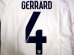 画像1: 子供用 K016 イングランドHOME GERRARD*4 ジェラード 2014 白 ゲームシャツ パンツ付 /サッカー/オーダーメイド/ネーム作成/通販/キッズ/ジュニア/子供用/大人用/オリジナル (1)