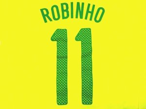 画像1: 子供用 K012 ブラジルHOME ROBINHO*11 ロビーニョ 黄 ゲームシャツ パンツ付 /サッカー/オーダーメイド/ネーム作成/通販/キッズ/ジュニア/子供用/大人用/オリジナル