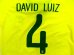 画像1: 大人用 A012 ブラジル DAVID LUIZ*4 ダビドルイス  黄 18 (1)