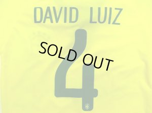 画像1: 子供用 K012 ブラジルHOME DAVID LUIZ*4 ダビドルイス 黄 2014 ゲームシャツ パンツ付 /サッカー/オーダーメイド/ネーム作成/通販/キッズ/ジュニア/子供用/大人用/オリジナル