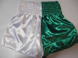 画像2: 新品 サテン 04 LUMPINI ボクシングパンツ S/M/L/XL 選択 緑白THAI /ボクシング/ムエタイ/トランクス/通販/大人用/キッズ用/ジュニア/子供用