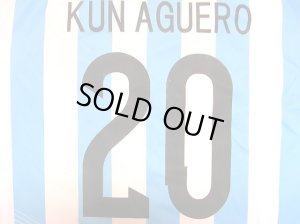 画像1: 子供用 K032 アルゼンチンHOME KUN AGUERO*20 アグエロ 水色 2016 ゲームシャツ パンツ付 /サッカー/オーダーメイド/ネーム作成/通販/キッズ/ジュニア/子供用/大人用/オリジナル