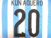 画像1: 子供用 K032 アルゼンチンHOME KUN AGUERO*20 アグエロ 水色 2016 ゲームシャツ パンツ付 /サッカー/オーダーメイド/ネーム作成/通販/キッズ/ジュニア/子供用/大人用/オリジナル (1)