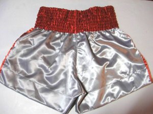 画像2: 新品 サテン 20 LUMPINI ボクシングパンツ S/M/L/XL 選択 銀赤牛 /ボクシング/ムエタイ/トランクス/通販/大人用/キッズ用/ジュニア/子供用