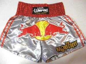 画像1: 新品 サテン 20 LUMPINI ボクシングパンツ S/M/L/XL 選択 銀赤牛 /ボクシング/ムエタイ/トランクス/通販/大人用/キッズ用/ジュニア/子供用
