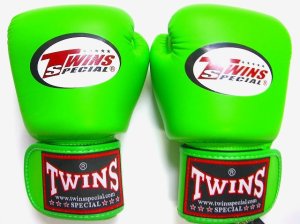 画像1: 新品 正規 TWINS 本格ボクシンググローブ 緑 /ボクシング/ムエタイ/本革製/グローブ