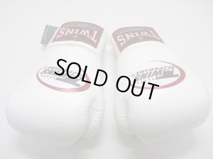 画像2: 新品 正規 TWINS 本格ボクシンググローブ 白 /ボクシング/ムエタイ/本革製