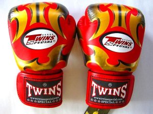 画像1: 新品 正規 TWINS 本格ボクシンググローブ METAL 赤金 /ボクシング/ムエタイ/本革製/グローブ