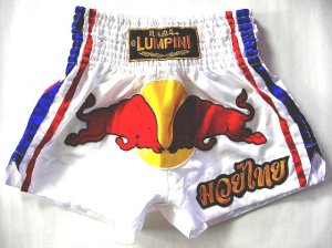 画像1: 新品 サテン 51 LUMPINI ボクシングパンツ S/M/L/XL 選択 白タイ牛 /ボクシング/ムエタイ/トランクス/通販/大人用/キッズ用/ジュニア/子供用