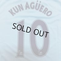 子供用 K068 マンチェスターシティーHOME KUN AGUERO*10 アグエロ 2016 ゲームシャツ パンツ付 /サッカー/オーダーメイド/ネーム作成/通販/キッズ/ジュニア/子供用/大人用/オリジナル