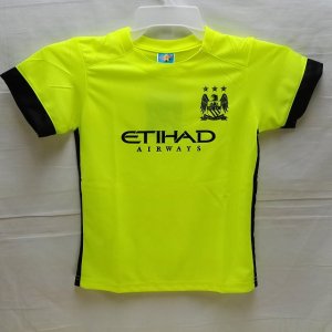 画像1: 子供用 K105 マンチェスターシティーAWAY DE BRUYNE*17 デブライネ 黄 16 ゲームシャツ パンツ付 /サッカー/オーダーメイド/ネーム作成/通販/キッズ/ジュニア/子供用/大人用/オリジナル 