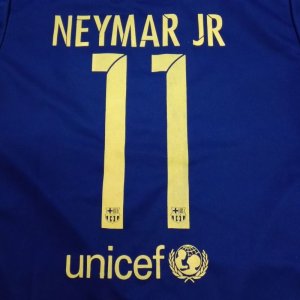 画像1: 子供用 K003 バルセロナHOME NEYMAR JR*11 ネイマール 青赤 17 ゲームシャツ パンツ付