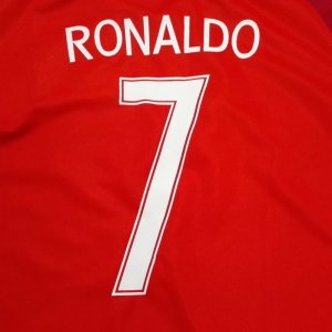 画像1: 大人用 A013 ポルトガルHOME RONALDO*7 ロナウド 紫赤 17 ゲームシャツ パンツ付 /サッカー/オーダーメイド/ネーム作成/通販/キッズ/ジュニア/子供用/大人用/オリジナル