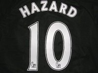 子供用 K036 チェルシーAWAY HAZARD*10 アザール 黒 16  ゲームシャツ パンツ付 サッカー ユニフォーム