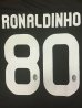 画像1: 子供用 K002 ACミランHOME RONALDINHO*80 ロナウジーニョ 赤黒 17 ゲームシャツ パンツ付 (1)