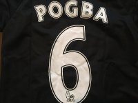 子供用 K030 マンチェスターAWAY POGBA*6 ポグバ 黒シボレー 16 ゲームシャツ パンツ付