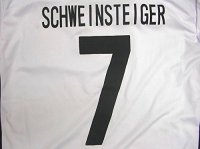 子供用 K031 ドイツHOME SCHWEINSTEIGER*7 シュバインスタイガー 16 白 ゲームシャツ パンツ付 /サッカー/オーダーメイド/ネーム作成/通販/キッズ/ジュニア/子供用/大人用/オリジナル 