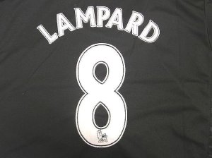 画像1: 子供用 K036 チェルシーAWAY LAMPARD*8 ランパード 黒 16  ゲームシャツ パンツ付 サッカー ユニフォーム