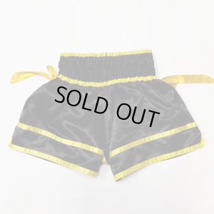 画像2: 新品 サテン 83 LUMPINI ボクシングパンツ S/M/L/XL 選択 黒金黄リボン /ボクシング/ムエタイ/トランクス/通販/大人用/キッズ用/ジュニア/子供用