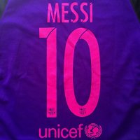 子供用 K134 バルセロナAWAY MESSI*10 メッシ 紫 17 ゲームシャツ パンツ付