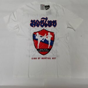 画像1: 新品 ボクシングシャツ 白 赤青ベース BORN ボクシング/ムエタイ /インナー/誕生日/Tシャツ /トレーニング/ダイエット