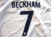 画像1: 子供用 K016 イングランド BECKHAM*7 ベッカム 白横青 17 ゲームシャツ パンツ付 /サッカー/オーダーメイド/ネーム作成/通販/キッズ/ジュニア/子供用/大人用/オリジナル (1)