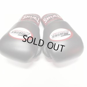 画像2: 新品 正規 TWINS 本格ボクシンググローブ 黒 /ボクシング/ムエタイ/本革製