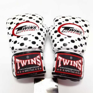 画像2: 新品 正規 TWINS 本格ボクシンググローブ 白玉 /ボクシング/ムエタイ/本革製/グローブ