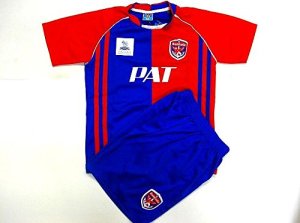 画像1: 子供用 K042 タイ・ポートFC オレンジ青 ユニフォーム 上下セット タイリーグ /サッカー/ゲームシャツ/オーダーメイド/ネーム作成/