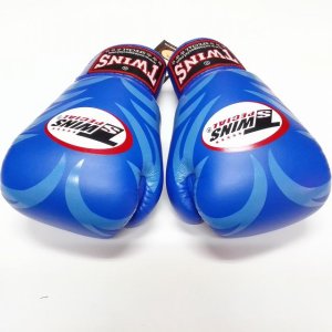 画像2: 新品 正規 TWINS 本格ボクシンググローブ TATOO 青 /ボクシング/ムエタイ/本革製/グローブ