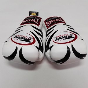 画像2: 新品 正規 TWINS 本格ボクシンググローブ TATOO 白 /ボクシング/ムエタイ/本革製/グローブ