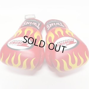 画像2: 新品 正規 TWINS 本格ボクシンググローブ FIRE 赤 /ボクシング/ムエタイ/本革製/グローブ