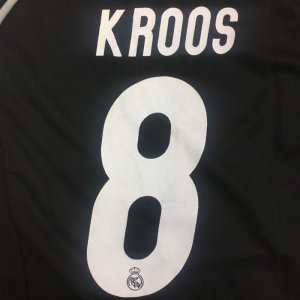 画像1: 子供用 K027 レアルマドリードAWAY KROOS*8 クロース 黒 17 ゲームシャツ パンツ付/サッカー/オーダーメイド/ネーム作成/通販/キッズ/ジュニア/子供用/大人用/オリジナル