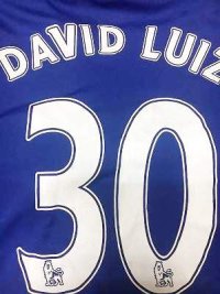 子供用 K005 チェルシーHOME DAVID LUIZ*30 ダビド ルイス 17 青  ゲームシャツ パンツ付 サッカー ユニフォーム