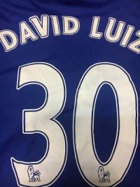 子供用 K005 チェルシーHOME DAVID LUIZ*30 ダビド ルイス 16 青   ゲームシャツ パンツ付 サッカー ユニフォーム