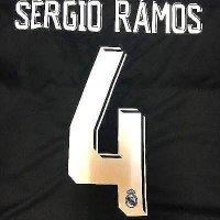 子供用 K027 レアルマドリードAWAY SERGIO RAMOS*4 セルヒオラモス 黒水 18 ゲームシャツ パンツ付 /サッカー/オーダーメイド/ネーム作成/通販/キッズ/ジュニア/子供用/大人用/オリジナル 