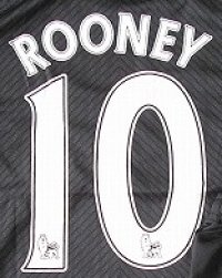 子供用 K030 マンチェスターAWAY ROONEY*10 ルーニー 黒シボレー ゲームシャツ パンツ付